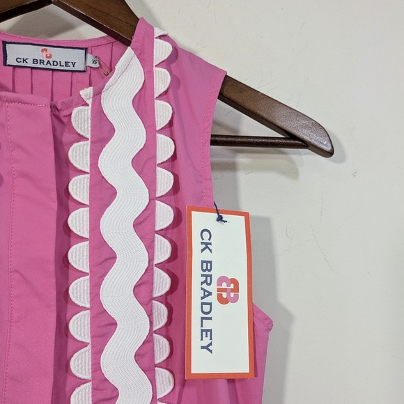 NEW CK Bradley Pink & White Louisa Dress - Size XS Womens - Picture 4 of 9